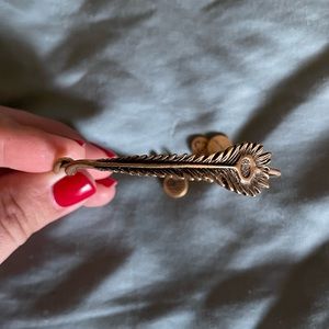 Alex & Ani gold peacock feather bracelet